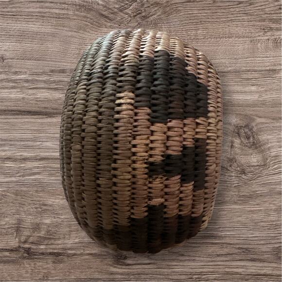 Vintage‎ Native American 
HANDWOVEN COIL Southwest Lidded Basket Jar OOAC - Picture 12 of 12